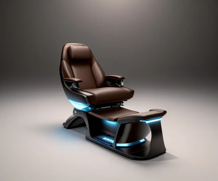 a pedicure massage chair with a base and a footrest, futuristic product design, futuristic design, seated in royal ease, futuristic concept design, majestic and futuristic, 
product design rendered, sleek utopian design, the console is tall and imposing, f...