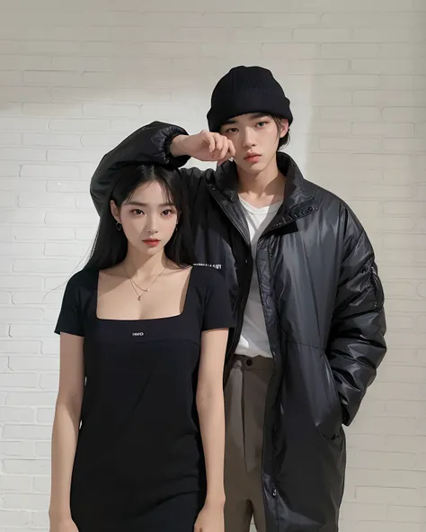 Imagen de un hombre y una mujer parados uno al lado del otro, suave en _ Los antecedentes, Kim Doyoung, ulzzang, con negro, foto de perfil, Pareja encantadora, Ulzzang masculino, pareja, Jinyoung Shin, tomada en 2 0 2 0, Hombre surcoreano, tumblr, Taejune ...