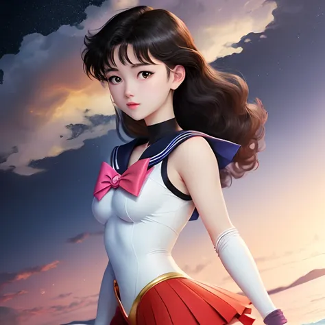 Jeune fille inspirée de lunivers de sailor moon