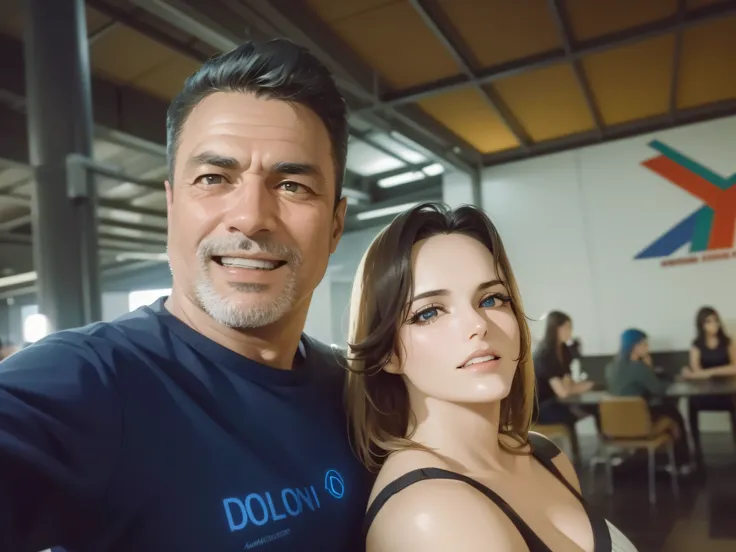 2 pessoas (Man,mulher) Foto de perfil atraente, master part, Ultra-accurate rendering, mulher jovem bonita e legal, reliable, Reliable young woman, salvador do mundo, design simples, imagem mais bonita, 4k, cabelo preto azul, Beautiful woman, homem bonito