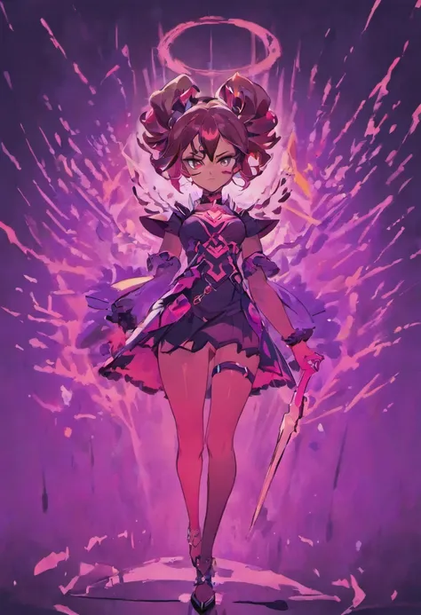 Sombra from overwatch as a devil from chainsaw man