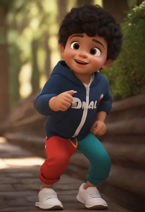 Pixar 1.23 estilo) 1 menino ((parte superior do corpo frente, tiroteio de busto)), Alone editing videos and creating motion design, Cute child, Morena, Tracksuit Bonito, menino, korean child, parque infantil, ((obra-prima, mais alta qualidade)), (composite...