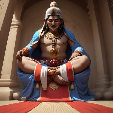 Old Indian praying lord shiva 9:16 aspect ratio