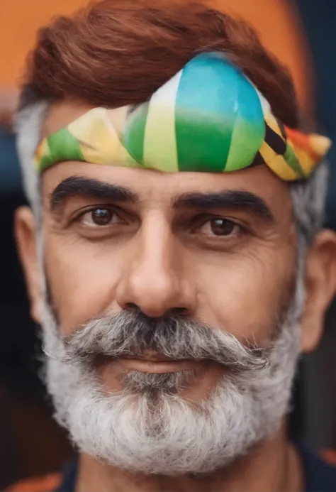 Um youtuber, imigrante em PORTUGAL, with an average age of 40 years, with a beard and little hair inspired by Pixar animation, de perto. The character takes center stage with captivating facial expressions, oferecendo um toque de irrealidade