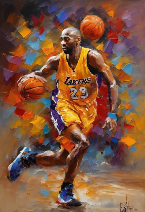 I want to go through my hobby, basketball, which I love，My favorite basketball star - Kobe，There are three letters HGP in the picture，Add some musical elements