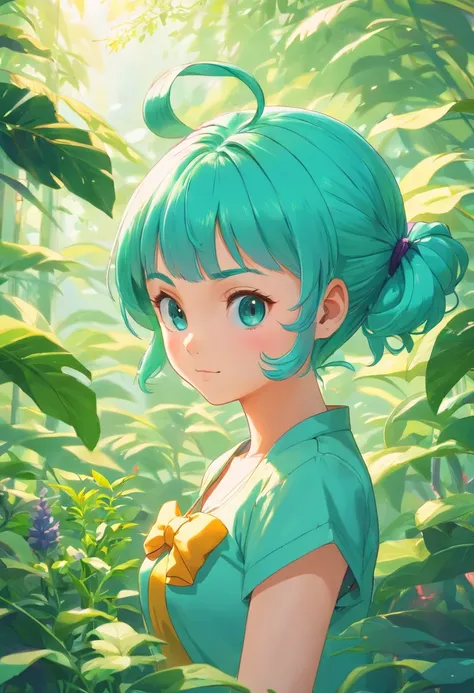 Bulma,Bow knot， vintagestyle , Super detailed plant liters, Production line designer, Digital illustration, Repainted, Minimalist botany, Beautiful and beautiful illustration masterpiece, Post-editing of Topaz AI