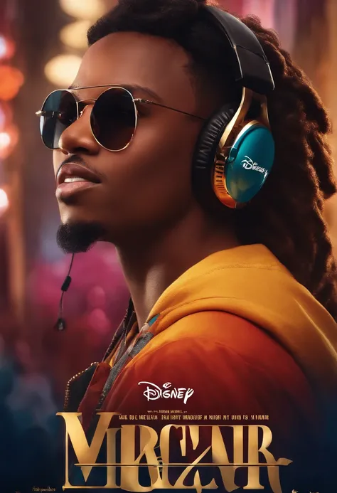 "Create a high-resolution Disney movie poster featuring rap singer Hungary hiphop