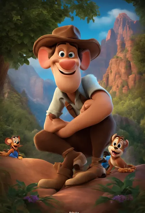 "Create a high-resolution Disney movie poster featuring the character Chapolim colorado