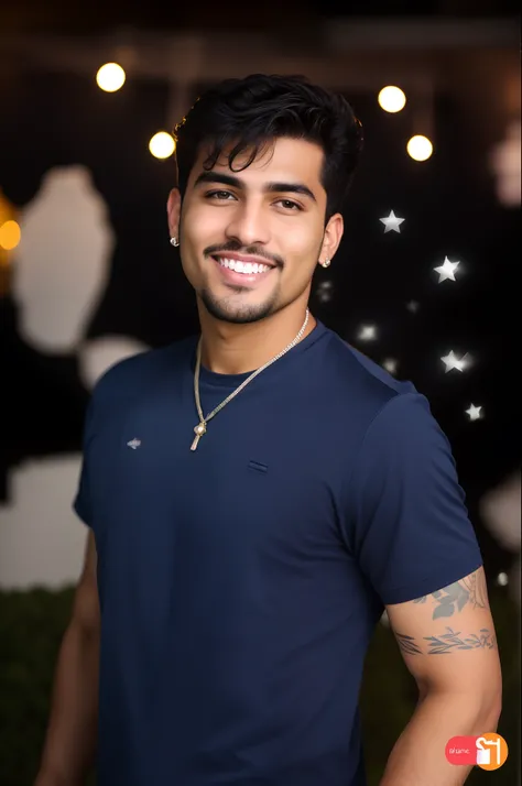 Digital pencil drawing of an attractive man standing in front of a bunch of frosted lights, Alejandro, Cristiano Orrillo, daniel mirante, andrew gonzalez, david marquez, Joel Torres, foto de perfil headshot, Alex Miranda, José Moncada, Brian Pulido, danilo...