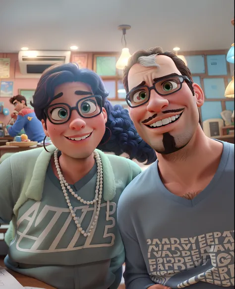 romantic couple, igual aos filmes Disney Pixar