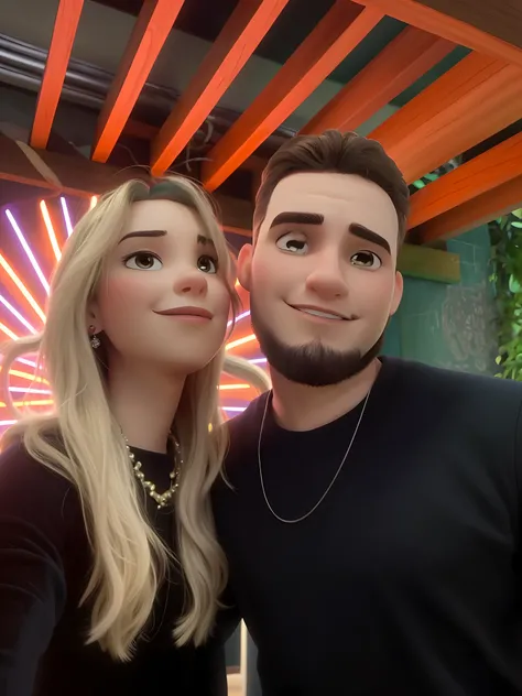 Uma casal de namorados, High image quality and resolution, estilo Disney Pixar