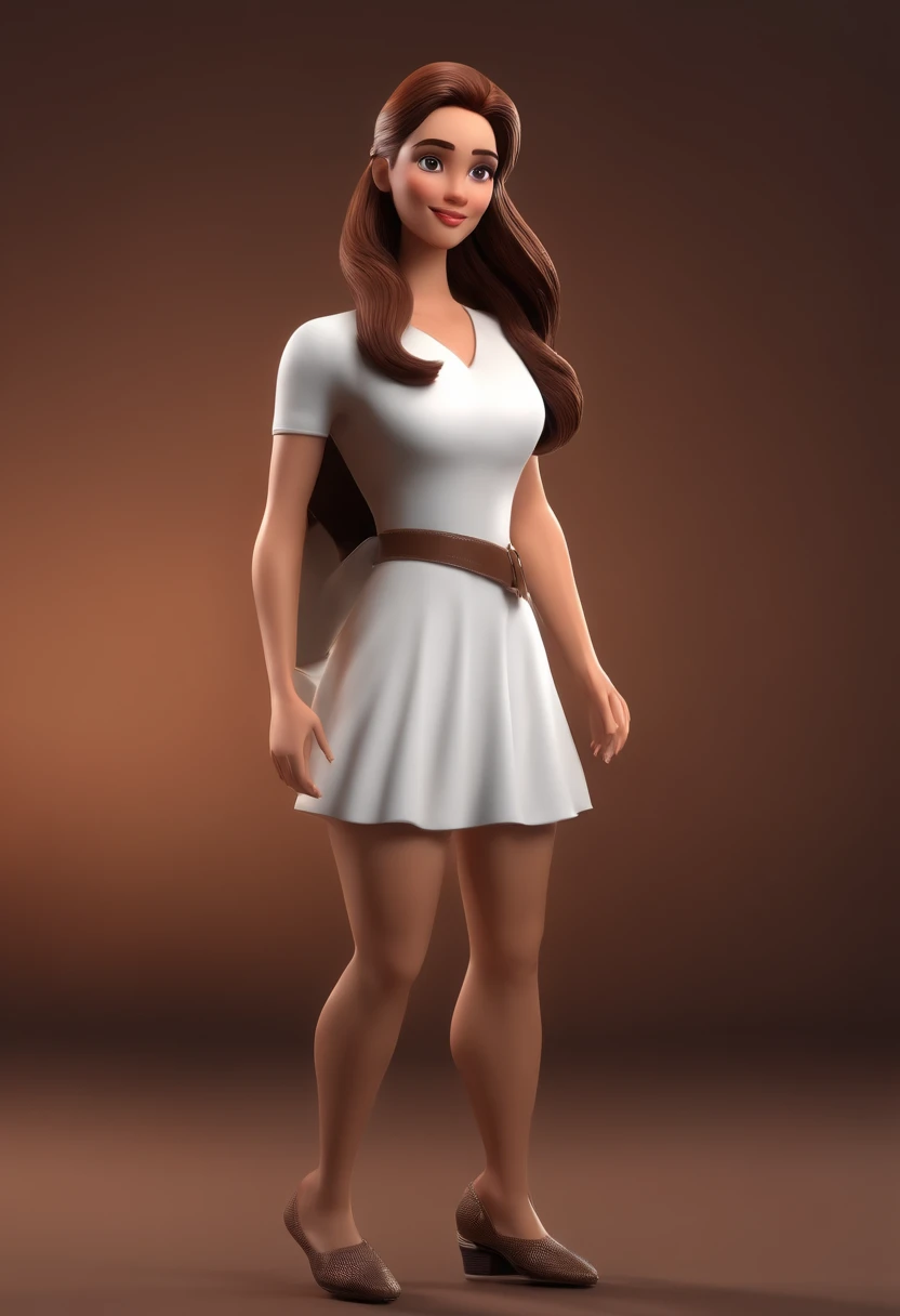 personagem dos desenhos animados casal fofo de homem branco com olhos castanhos, Medium black hair with brown eyed white woman, Brown long wavy hair animation character, Caractere estilizado, animation style rendering, 3D estilizado, Arnold Maya render, 3 ...