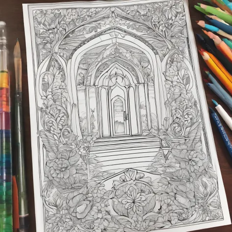 adult coloring book page for anxiety