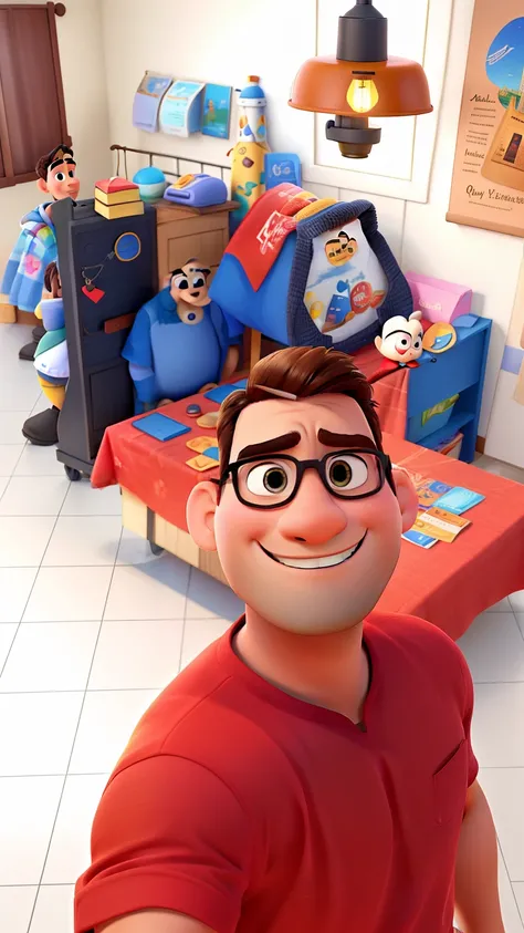 Um homem estilo Disney pixar, alta qualidade, melhor qualidade