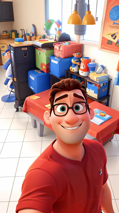 Um homem estilo Disney pixar, alta qualidade, melhor qualidade