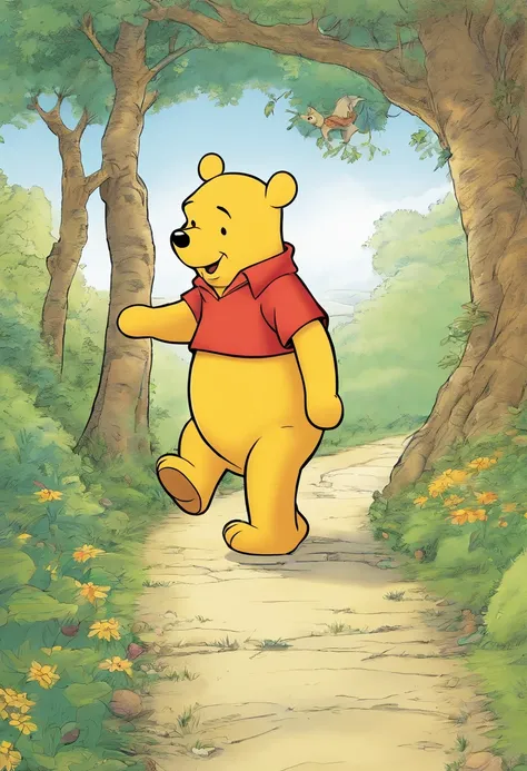 Winnie The Pooh, walking