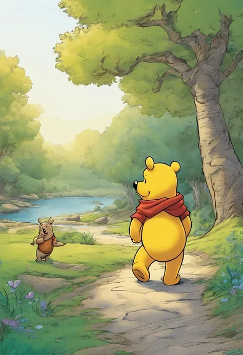 Winnie The Pooh, walking