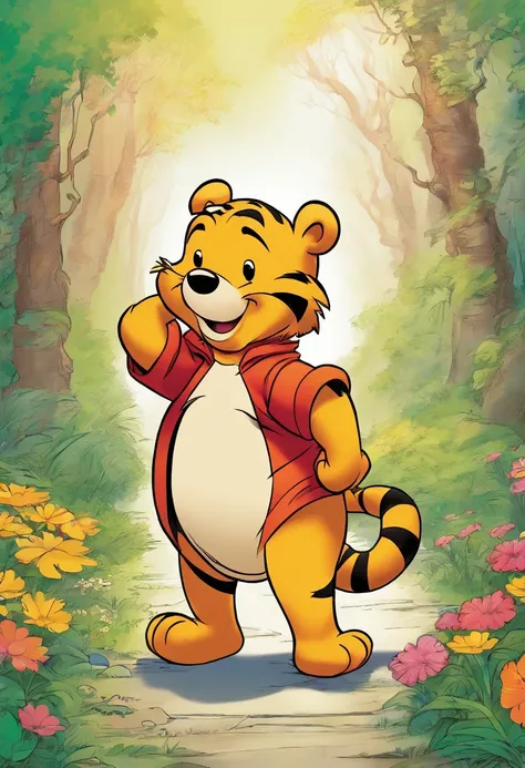 Tigger from Winnie The Pooh, walking