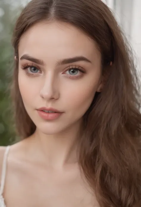 mulher nua, menina sexy com olhos azuis, Retrato Sophie Mudd, Retrato de Corinna Kopf, cabelos loiros e olhos grandes, Selfie de uma jovem mulher, ohne Maquiagem, maquiagem natural, staring directly at camera, Rosto com Artgram, dezentes Maquiagem, Grande ...