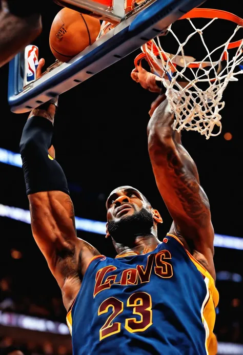 Lebron james dunking