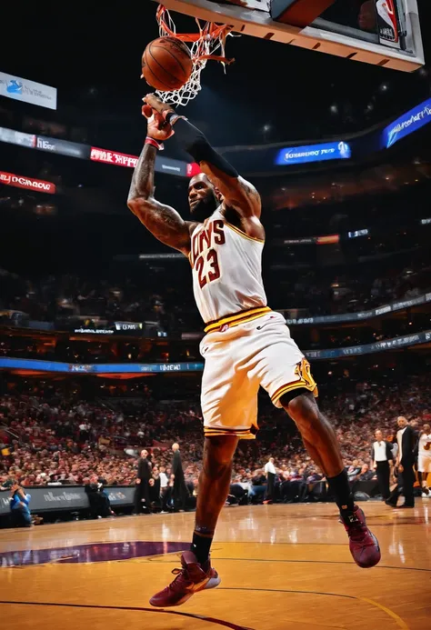 Lebron james dunking