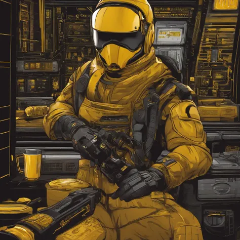 Electronic cyberpunk style，Highly detailed detail features of mustard，Close-up with mustard as a close-up，Logo style, cartoonish style，Highly detailed detail features