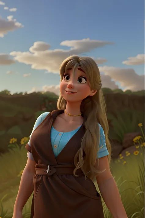 Mulher estilo Disney pixar, alta qualidade, melhor qualidade