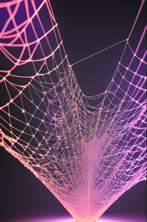 Glowing purple web