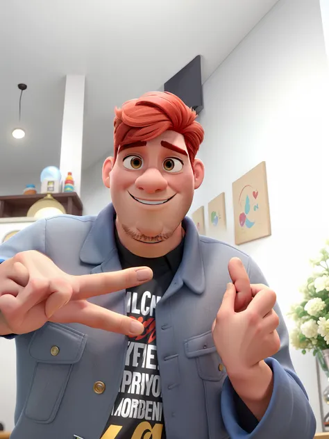 Um homem  moreno estilo Disney Pixar alta qualidade melhor qualidade