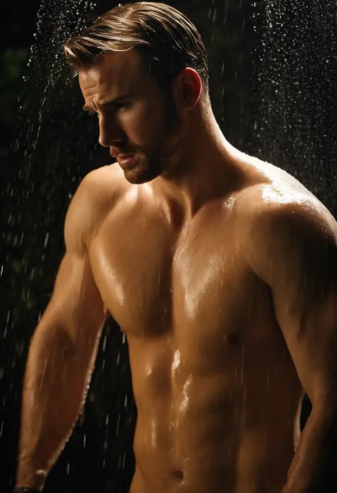 Chris evans taking a shower, wet big ass