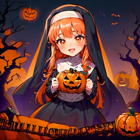 (Halloween theme:1.5), (magic:1.5), (fantasy:1.5), (centered image:1.5), (dark night sky:1.5), (cloud:1.5), (chibi emote:1.5), (chibi character:1.5), (Halloween tea party:1.5), (pumpkin monster:1.5), (cute ghost:1.5), (medusa:1.5), (mummy:1.5), (orange the...