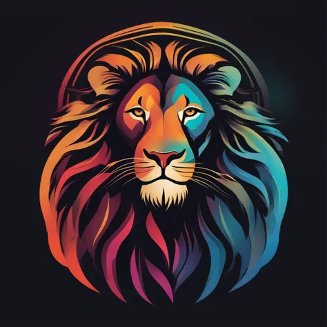 Minimalist lion logo vector