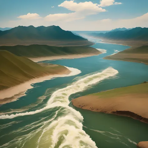 The waters of the Yellow River come up in the sky and rush to the sea and never return