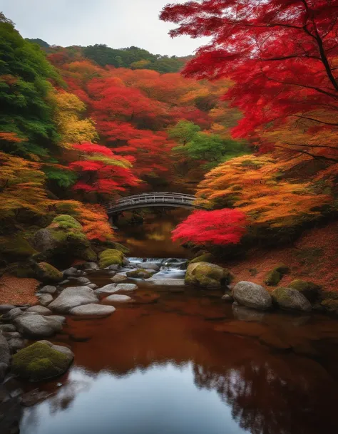 autumn in japan　Landscape of autumn leaves　red dragonfly　Scenery like a photo　8k　Best Shots