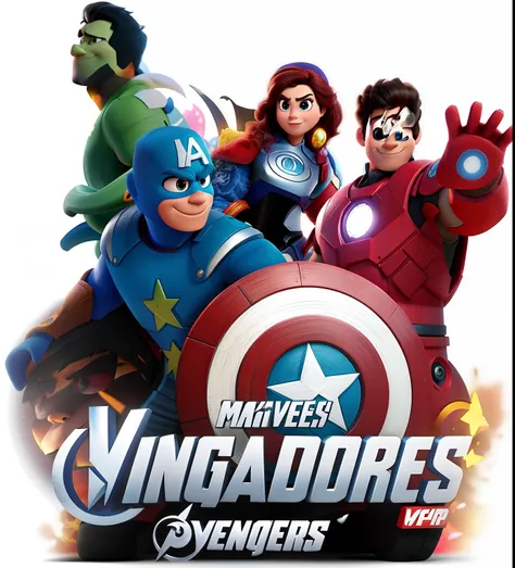 Vingadores Disney Pixar Style,
alta qualidade, melhor qualidade