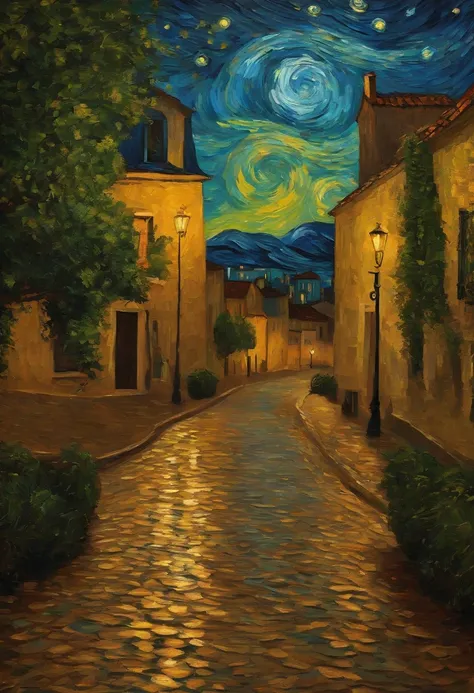 Make a version of van gogh girrasois with good quality, estilo noite estrelada de van gogh