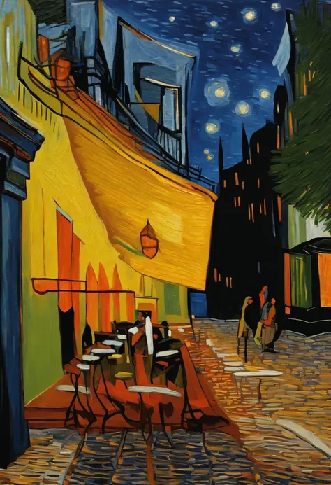 Make a version of van gogh girrasois with good quality, estilo noite estrelada de van gogh