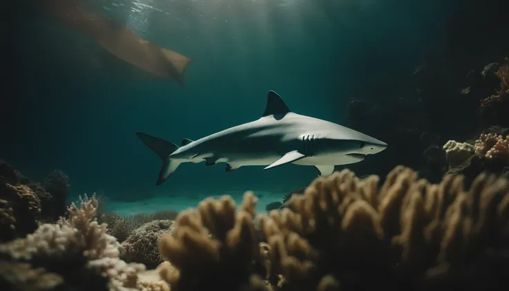 abyssal，the shark，The corals，highlight，cinematic colorgrade