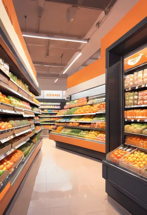 Create an ultra-high resolution image of project for the facade supermarket with name "GLOCAL" with the goal of creating an impressive and modern surface. With a height of up to 20 meters, we took advantage of the space to create a minimalist design, helpi...