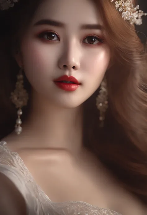 (best quality,4k,highres,masterpiece:1.2),ultra-detailed,realistic,vivid colors,bokeh,studio lighting,physically-based rendering,portraits,Huayu,beautiful detailed eyes,endless horrors hidden in eyes,beautiful detailed lips,Huayus charm and mystery,longeye...