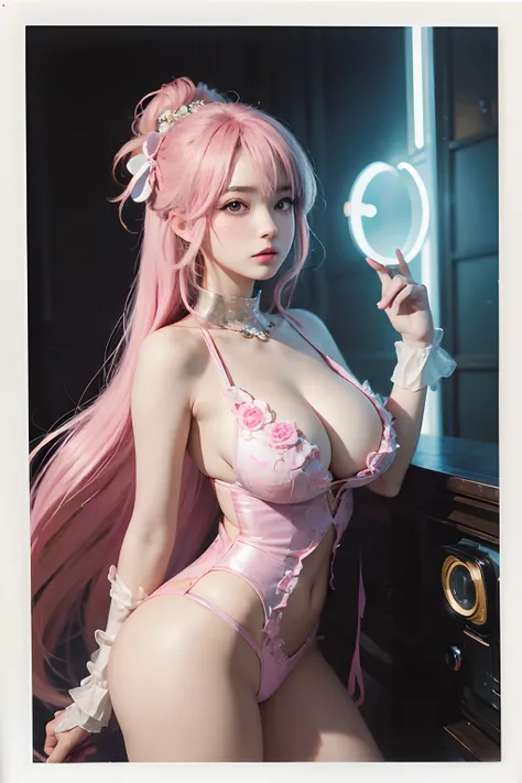 anime big breast_artwork of a, Rococo, Grand_photographed, Polaroid, annoyed_Girl, neonlight_Glowing_Hair, kanon_5D_Mark_4, neonlight_Light, Kodak_Ektar, Flamboyant, Pastel_colours, Curved_Lines, elaborate_detail, Rococo, Js Art.c. Ryan Decker