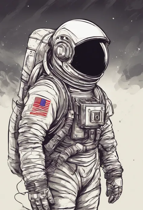 astronaut helmet in vector style