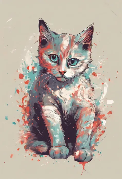 Cat in vector style