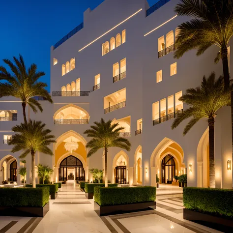 outside the grand entrance of a luxury hotel in Dubai, the gate stands tall, exuding opulence. As you step into the elaborate lobby, the atmosphere exudes elegance, with pristine marble floors and exquisite chandeliers. Beyond, a modern bar and night club ...