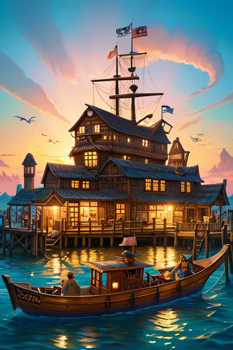 Pirate Town　illustratio