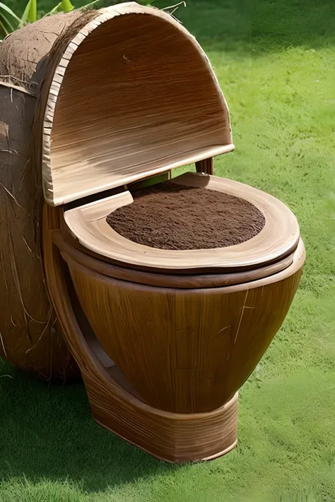 Coconut toilet，Creative toilets，Coconut combined with toilet