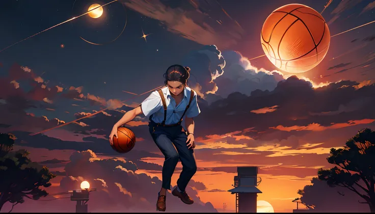 the sunset，eventide，middle parted hairstyle，Suspenders，Left-handed basketball，meteors（Swipe left），Lychee tree，Five fingers clear，Two feet