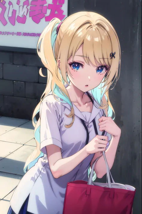 (Best quality,4K,8K,A high resolution,Masterpiece:1.2),Ultra-detailed,(Realistic,Photorealistic,photo-realistic:1.37) seductive anime girls, Cute girl with anime visuals, Smooth anime，CG art, Top anime girls, long-haired blonde anime girl, Beautiful and se...