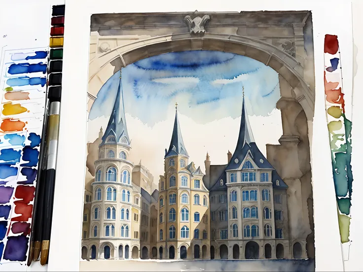 Architectural: Artists use watercolors to depict buildings, landmarks, and architectural details with precision and flair.