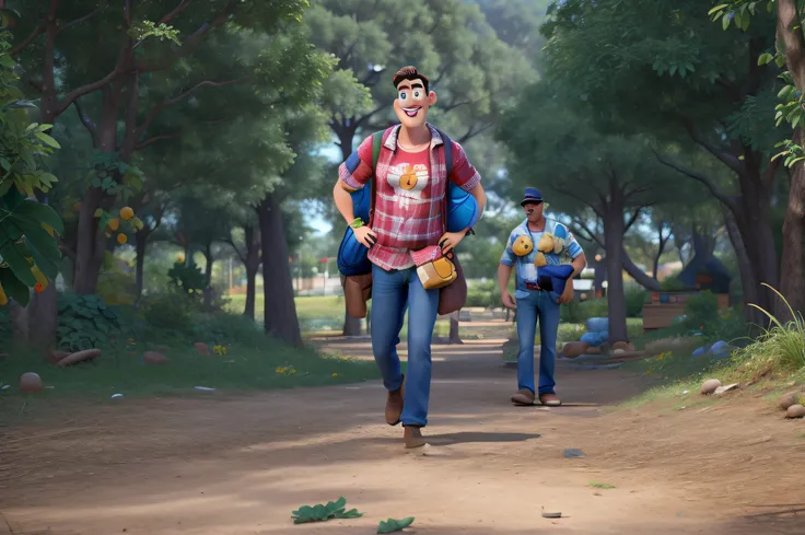 Um homem estilo disney pixar, alta qualidade, melhor qualidade